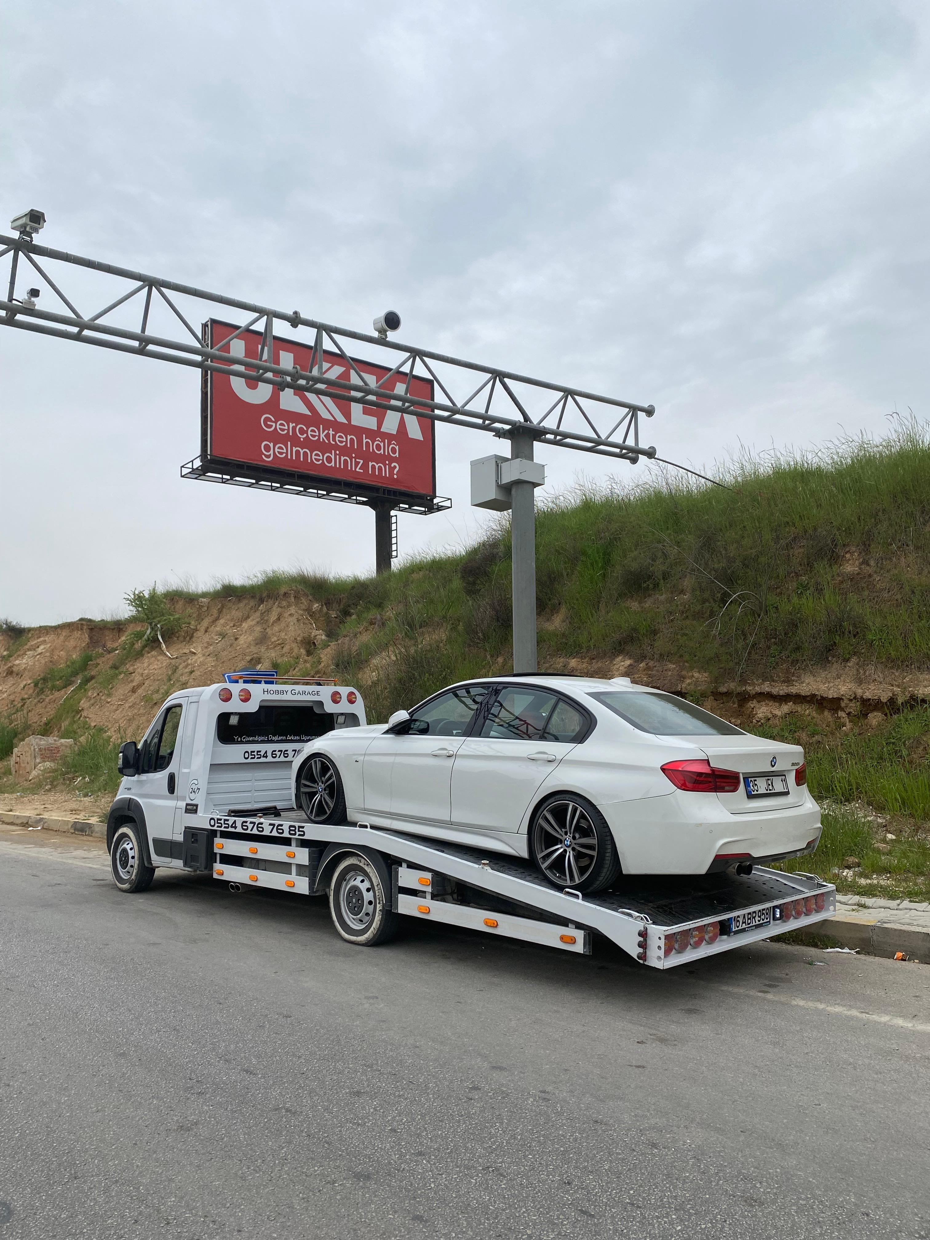 Hobby Garage İzmir oto çekici ile yapılan gerçek araç taşıma işi, kare 15